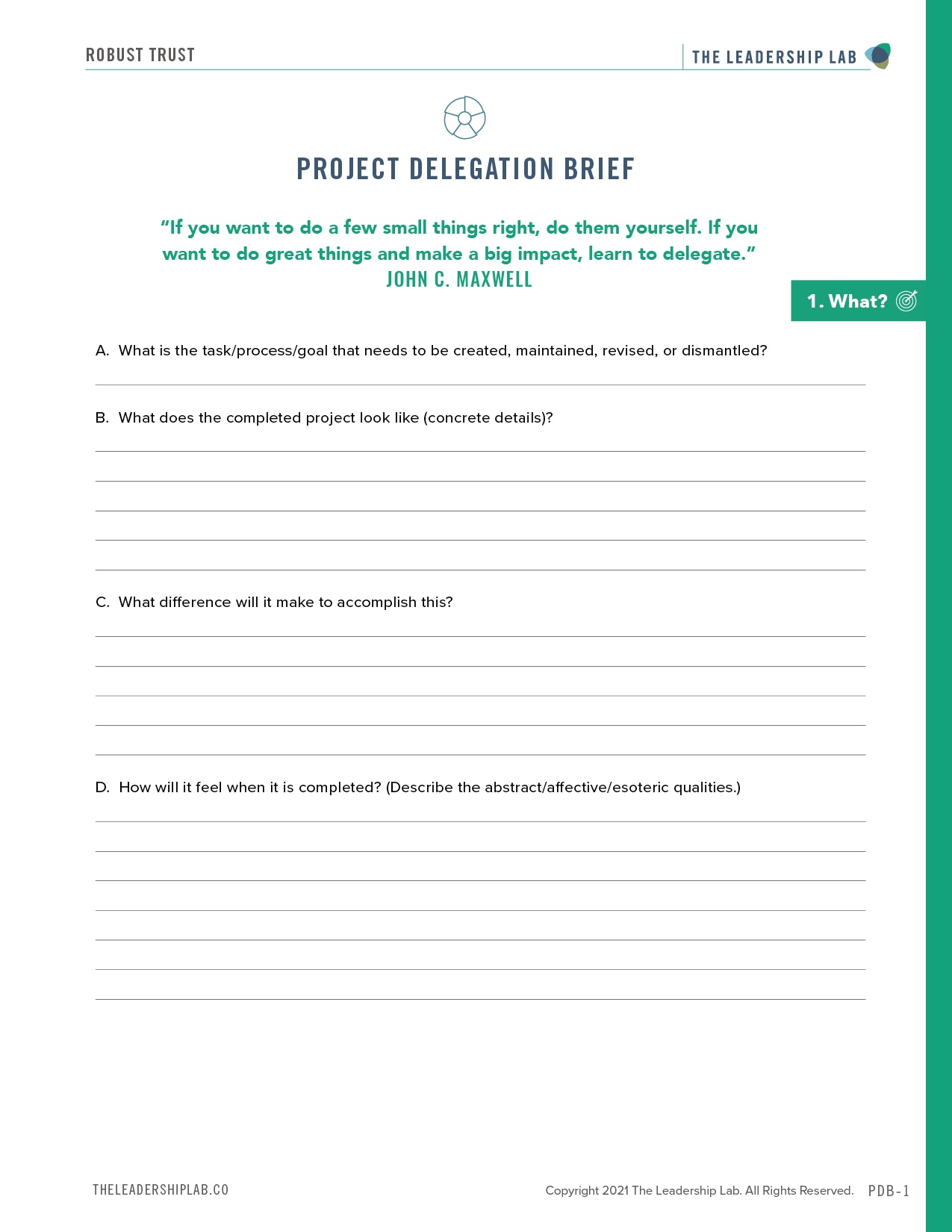 Project Delegation Brief